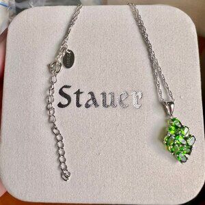 Vintage STAUER Romanova Green Imperial Diopside Necklace, Chrome Diopside
